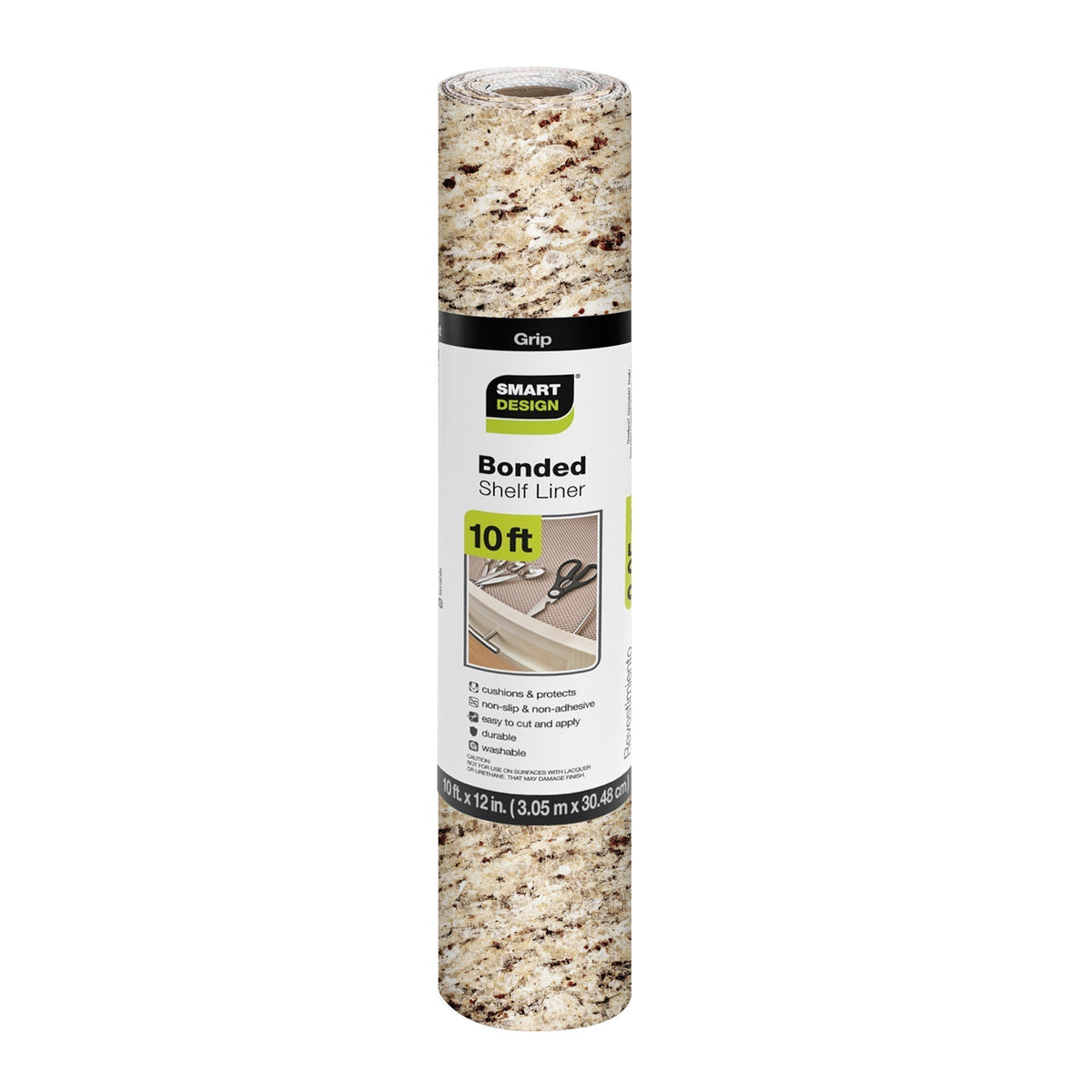 Bonded Grip Shelf Liner - 12 Inch x 10 Feet - Non-Adhesive