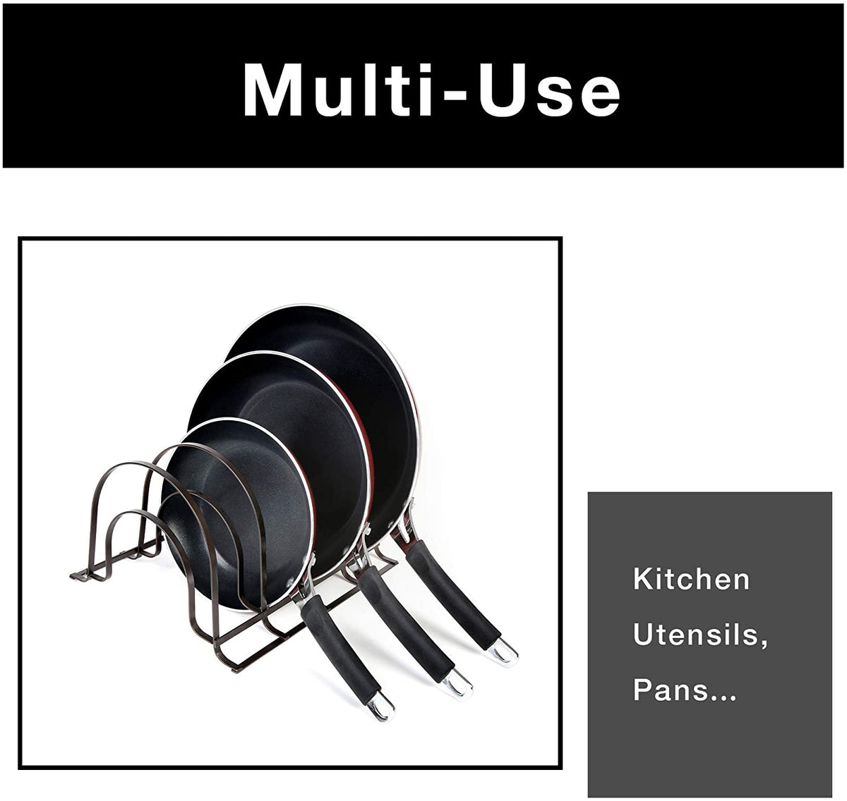 Heavy Duty 5-Tier Pan Rack Storage Organizer