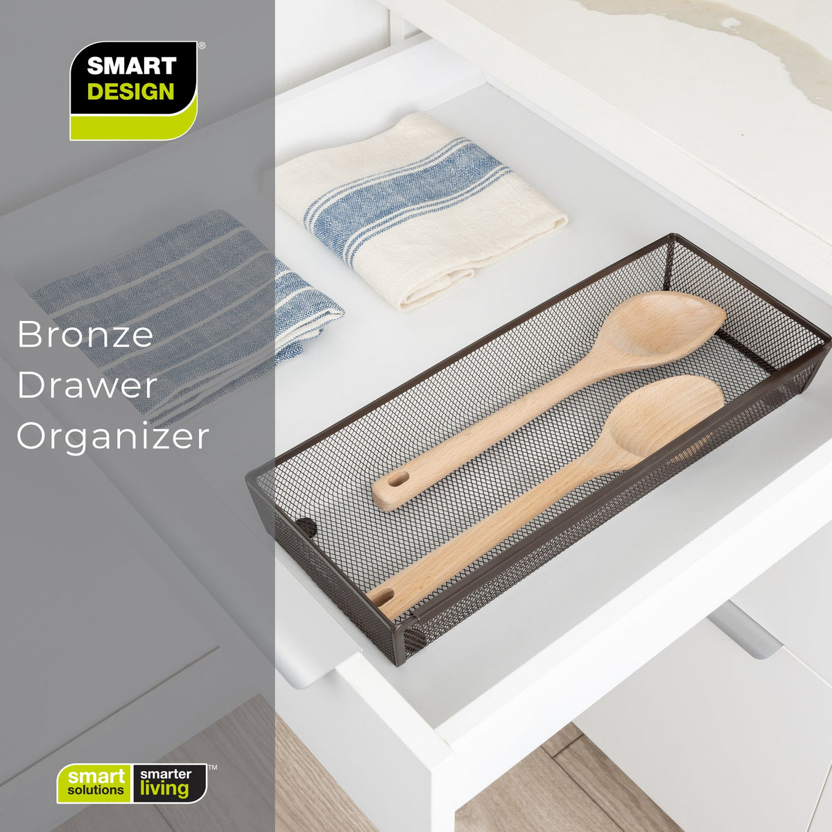 Metal Mesh Drawer Organizer - 15 x 6 Inch